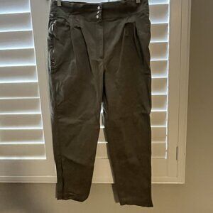 Reiss Size 12 Women's Black Jogger Pants Casual Athletic Sweatpants with Zip Poc